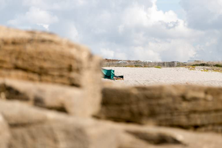 Der Strand von Kaolins in Ploemeur (Morbihan, Südbretagne)