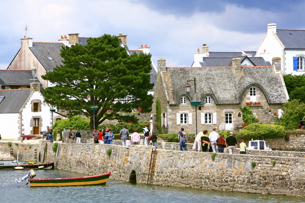 Hafen des Dorfes Saint-Cado an der Ria d'Etel (Morbihan)