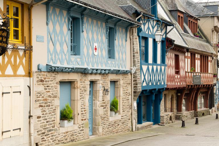 MaisonsMittelalterliche Fachwerkhäuser in der Stadt Josselin, Morbihan (Südbretagne) à Josselin