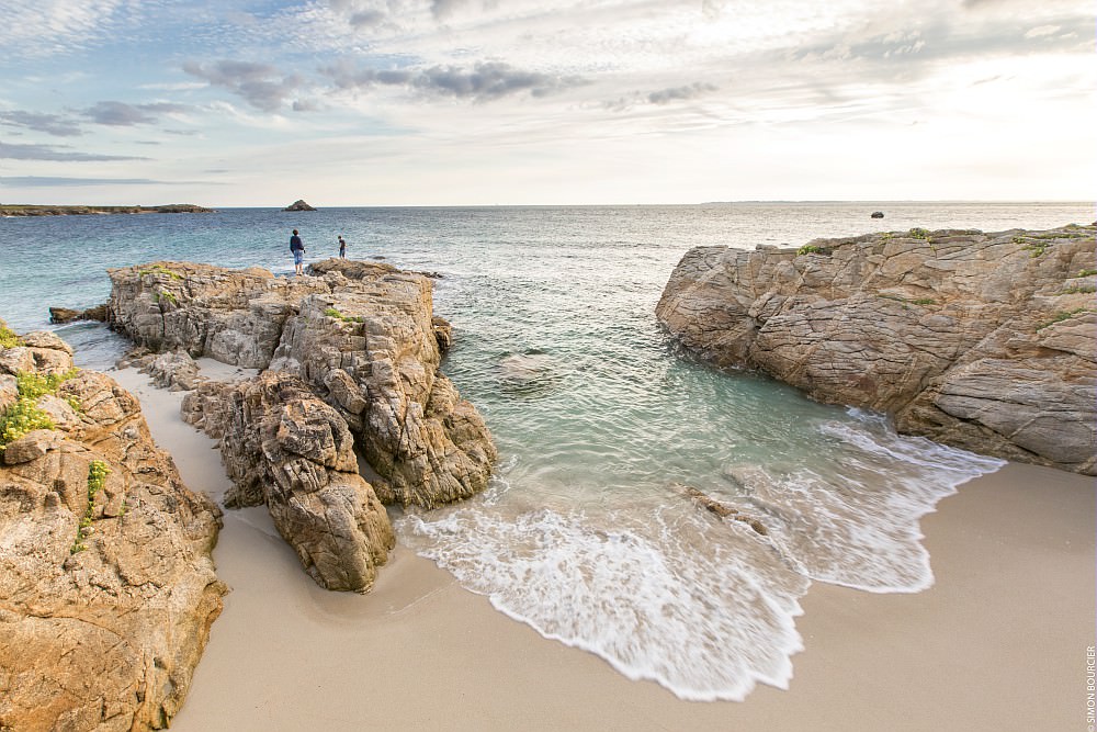 Weißer Sandstrand auf der Insel Hoedic (Südbretagne)