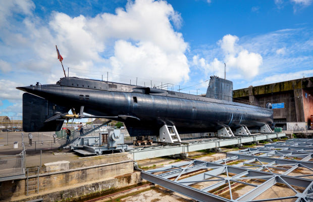 Besuch des U-Bootes Flore und seines Museums in Lorient La Base (Morbihan, Südbretagne)