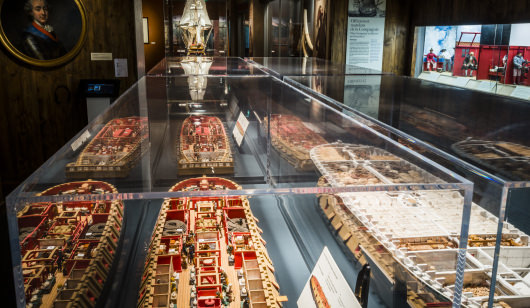 Maquettes de bateaux au Musée de la Compagnie des Indes à Port-Louis