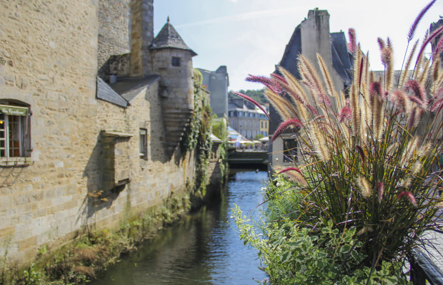 Quimper, rivière l'Odet au cœur de la ville