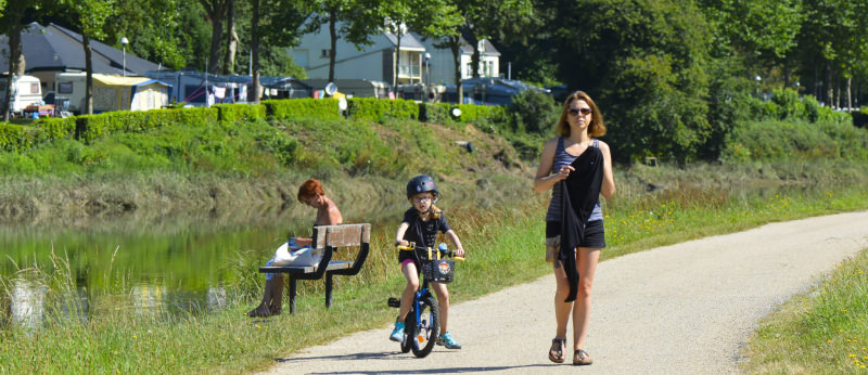 Wanderung und Radtour entlang des Chemin de Halage in Hennebont (Morbihan, Südbretagne)