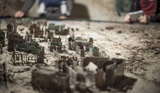 La maquette de Lorient détruite en 1945 - Visible à l'abri anti-bombes de la Place Alsace Lorraine - Lorient