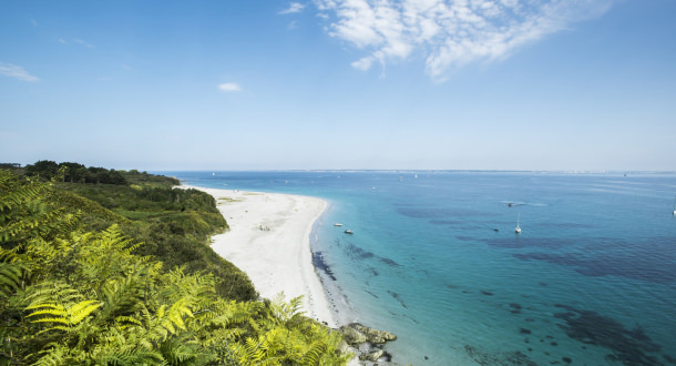 Plage des Grands Sables auf der Insel Groix (Morbihan, Südbretagne)