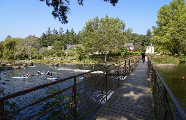 Brücke über den Blavet in Inzinzac Lochrist (Morbihan, Süd Bretagne)