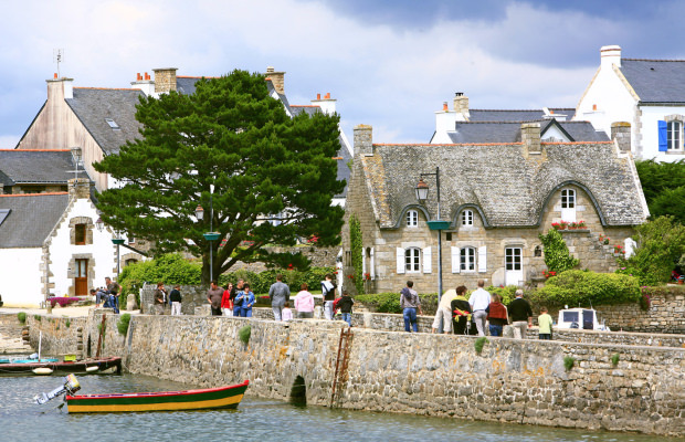 Hafen des Dorfes Saint-Cado an der Ria d'Etel (Morbihan)